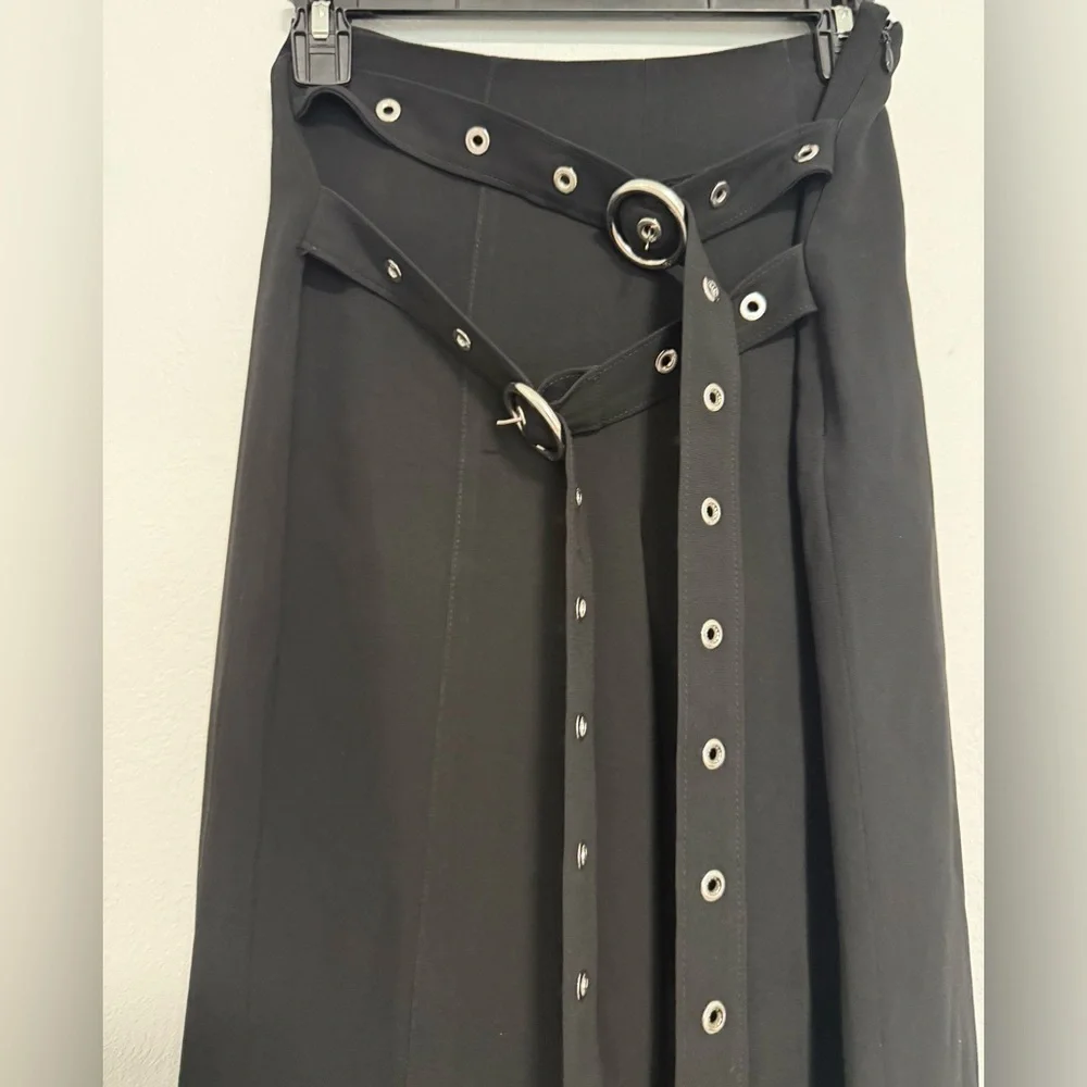 Cinq-a-Sept Jessy Pants Size 0 Black Cropped Wide Leg High waisted